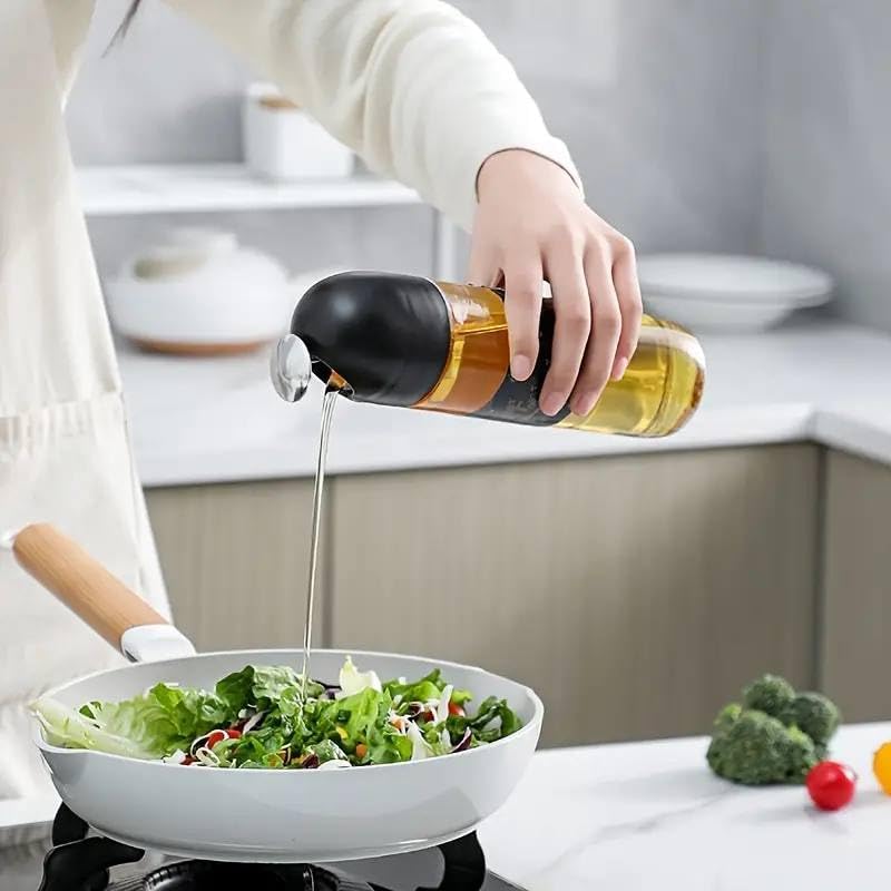 Glass Oil Bottle 500ML Kitchen Dispenser - Homazing