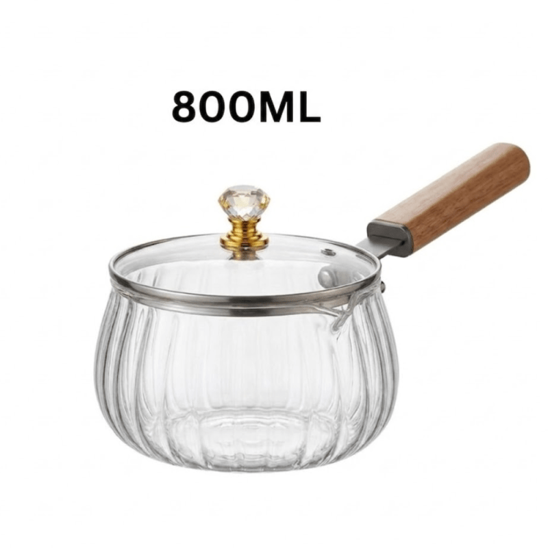 High Borosilicate Heat Resistant Glass Pot 800ML - Homazing