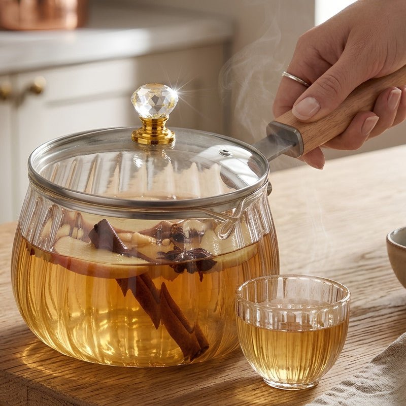 High Borosilicate Heat Resistant Glass Pot 800ML - Homazing