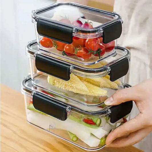 Set of 3 Acrylic Food Container Boxes