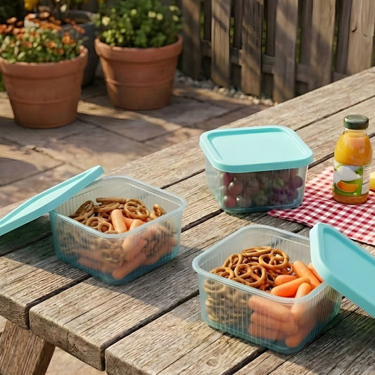 Plastic Food Storage Box Pack of 3 Multi Purpose Containers