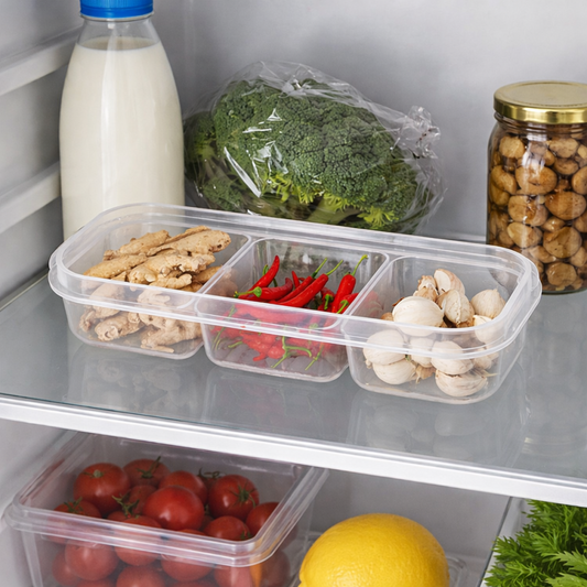 3 Compartment Storage Box with Soft Seal Lids