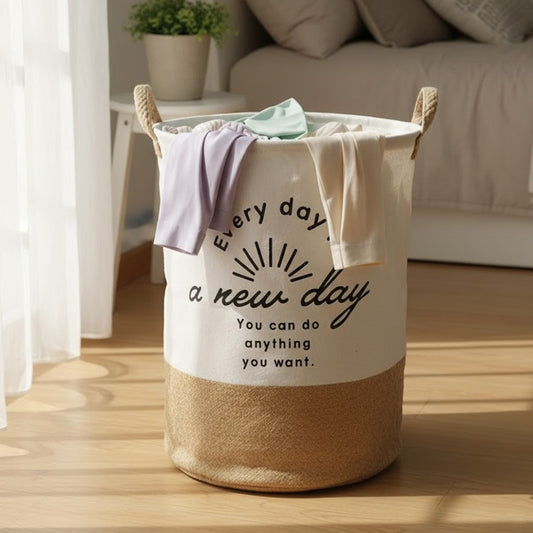 Two-Tone Foldable Laundry Basket