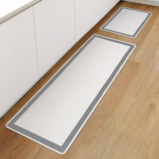 Kitchen Floor Mat, Non-slip Set Of 2 Pcs - Striped Or Linear Pattern