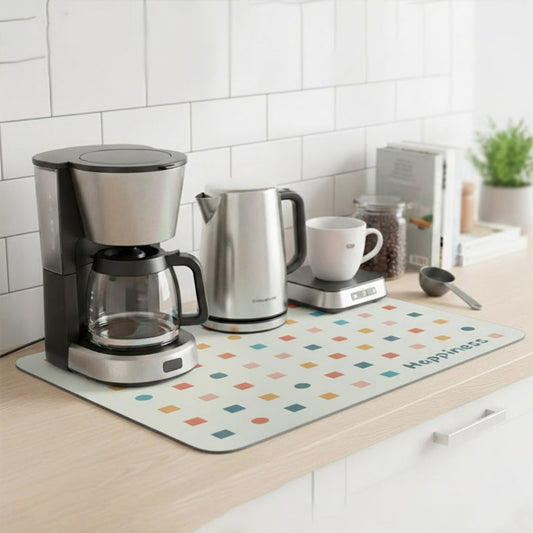 Anti-Slip Dish Drying/Dining Table Mat-Geometric Cube Pattern Design