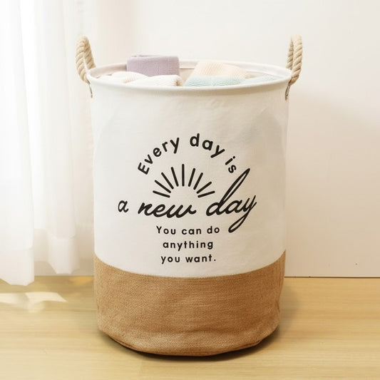Two-Tone Foldable Laundry Basket