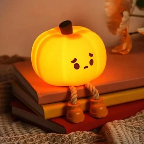 Pumpkin Silicone LED Night Light – USB Rechargeable