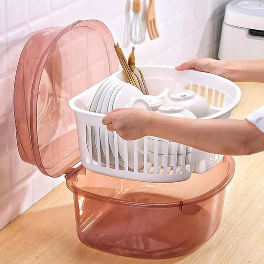 Plastic Dish Rack Kitchen Plate & Utensil Drying Stand
