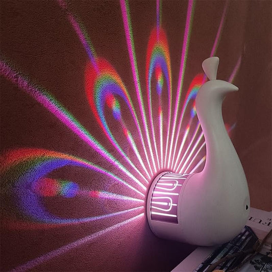 Rechargeable Peacock LED Night Light – Decorative Ambient Lamp