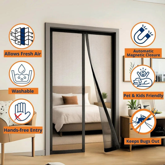Magnetic Mosquito Screen Door Net Curtain