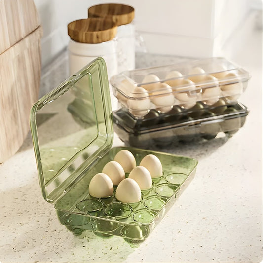 Eggs Storage Box With Lid - 15 Slots