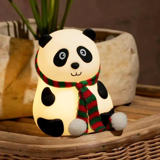 Panda Lamp Rechargeable Silicone Night Light with 7 Color Changing LED