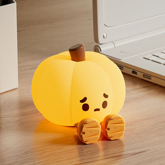 Pumpkin Silicone LED Night Light – USB Rechargeable