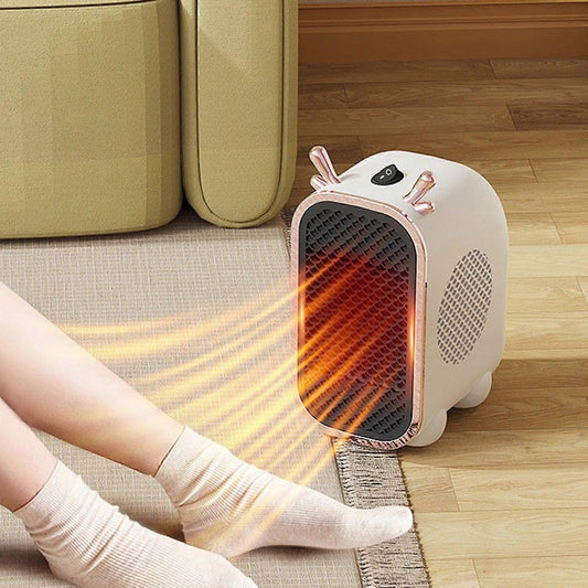 800W Portable Electric Heaters for Indoor Use with Thermostat and Overheat Protection