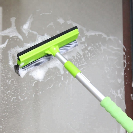 2 in 1 Window Cleaning Adjustable Long Handle Wiper