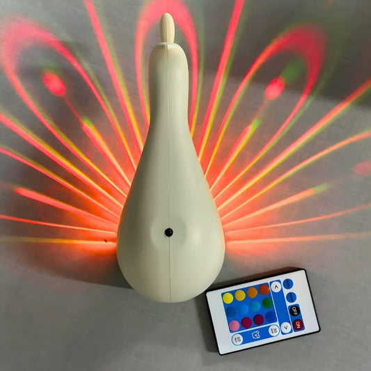 Rechargeable Peacock LED Night Light – Decorative Ambient Lamp