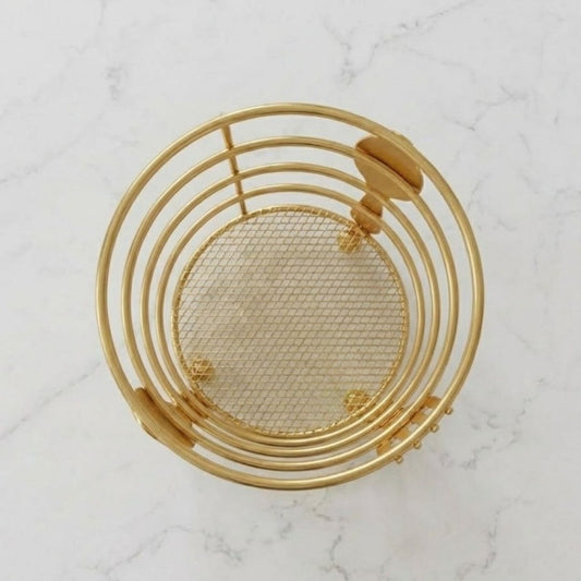 Luxury Golden Spoon Holder Elegant Kitchen Utensil Stand