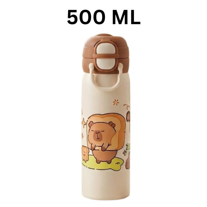 Insulated 500ML Water Bottle With Wide Hand Strap Drinking Cup - Homazing
