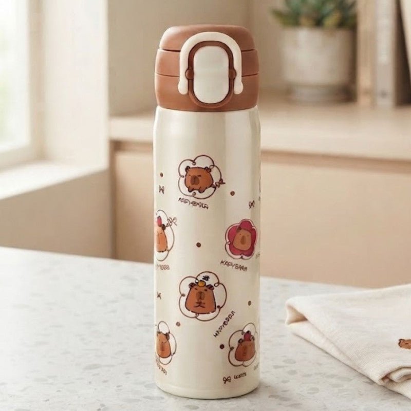 Insulated 500ML Water Bottle With Wide Hand Strap Drinking Cup - Homazing