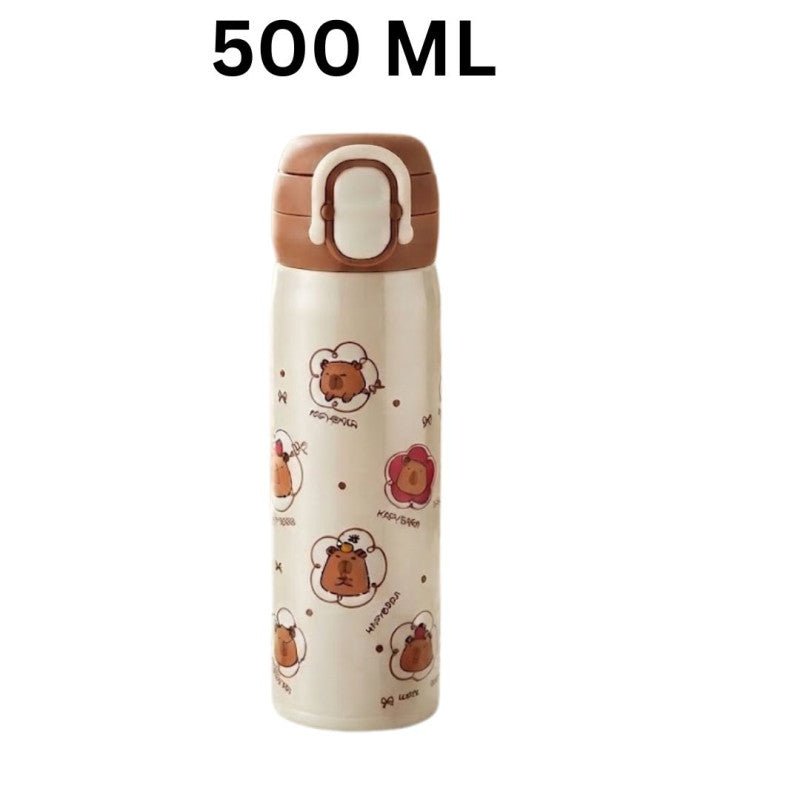 Insulated 500ML Water Bottle With Wide Hand Strap Drinking Cup - Homazing