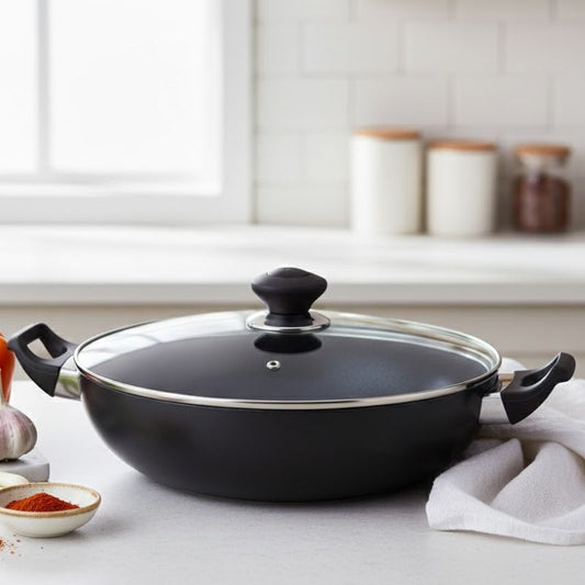 Kitchen King Imperial Classic Wok/Karahi with Glass Lid - Homazing
