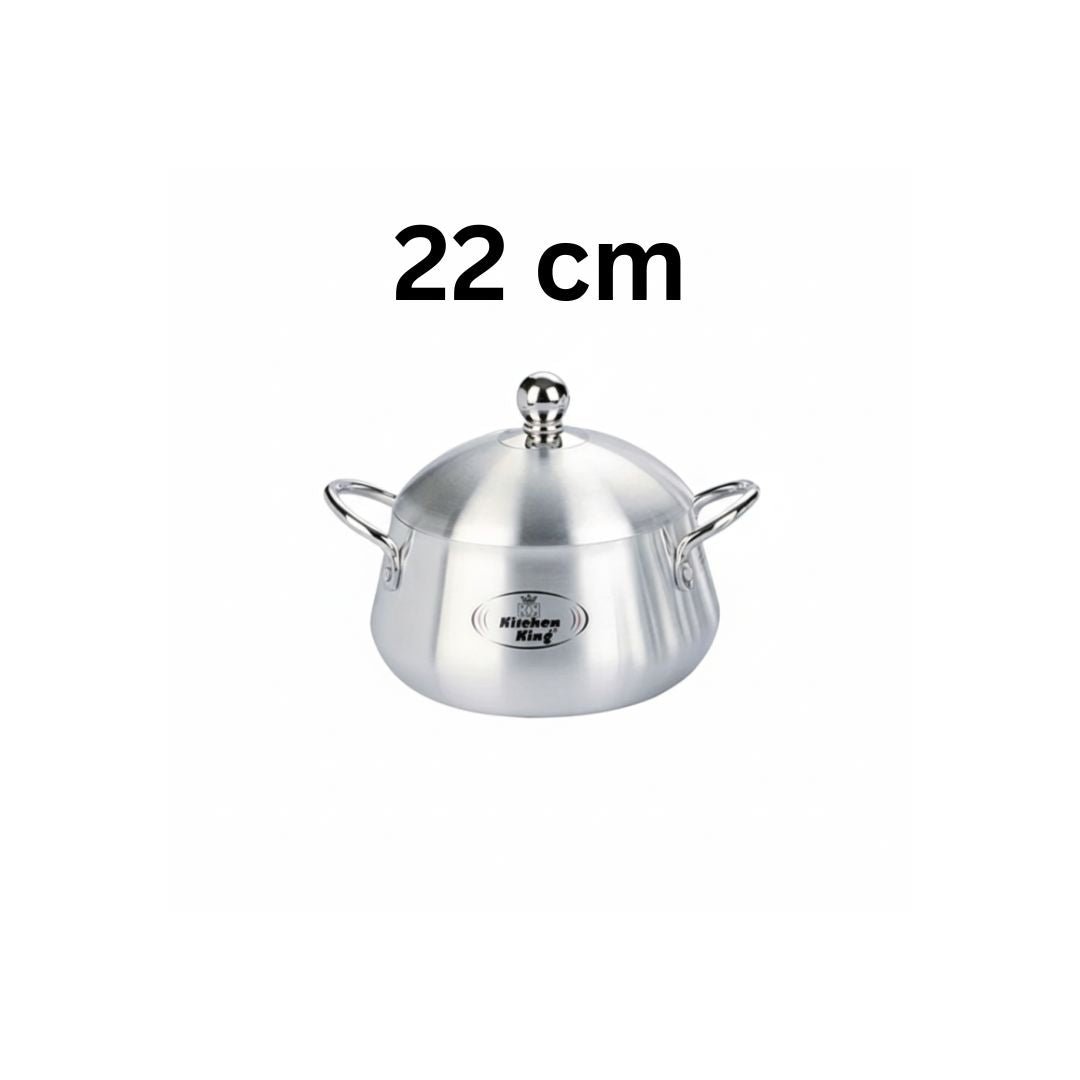 Kitchen King Julia Belly Pot Metal Finish Cooking Pot - Homazing