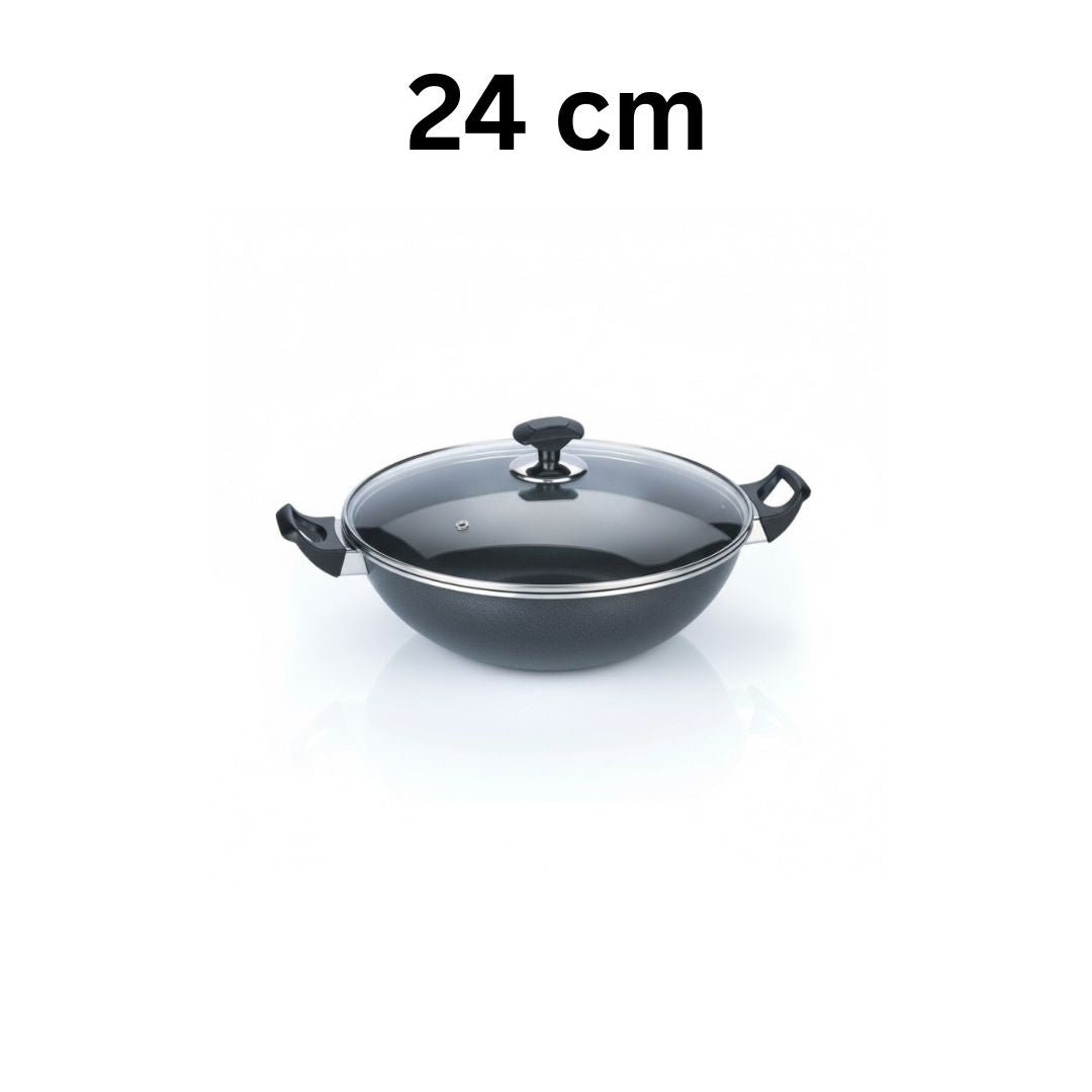 Kitchen King Proto Wok Karahi with Glass Lid - Homazing