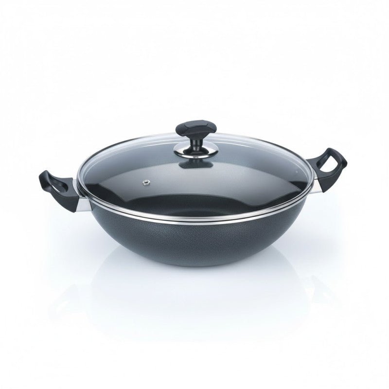Kitchen King Proto Wok Karahi with Glass Lid - Homazing