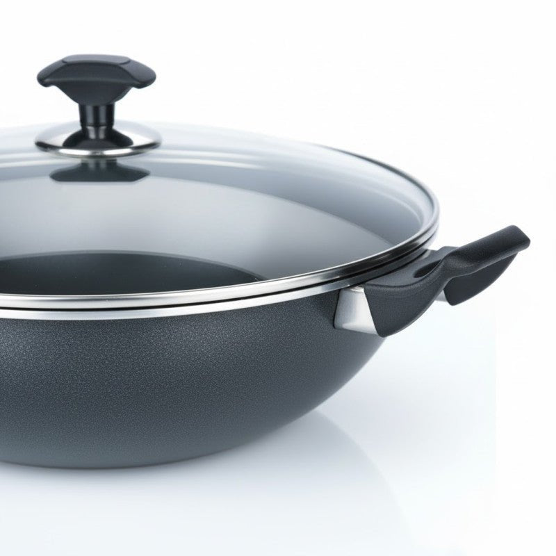 Kitchen King Proto Wok Karahi with Glass Lid - Homazing