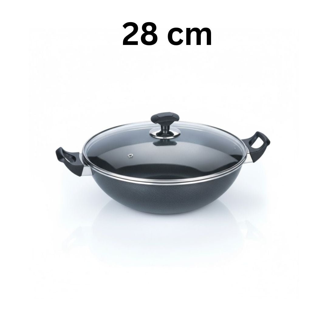 Kitchen King Proto Wok Karahi with Glass Lid - Homazing