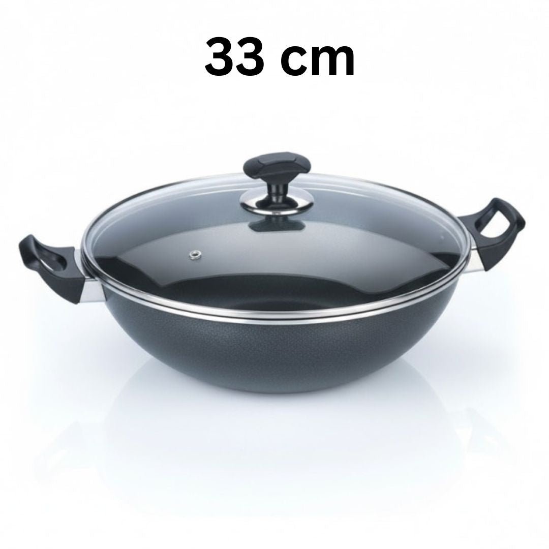 Kitchen King Proto Wok Karahi with Glass Lid - Homazing