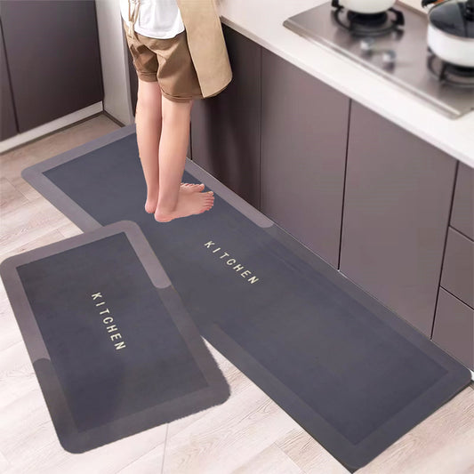 2Pcs Set Kitchen Floor Mat Non Slip-E