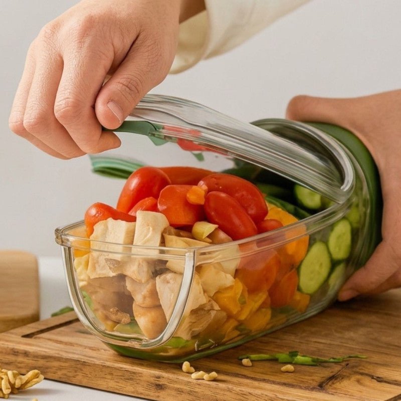 Leakproof Salad Jar with Dressing Cup - Homazing