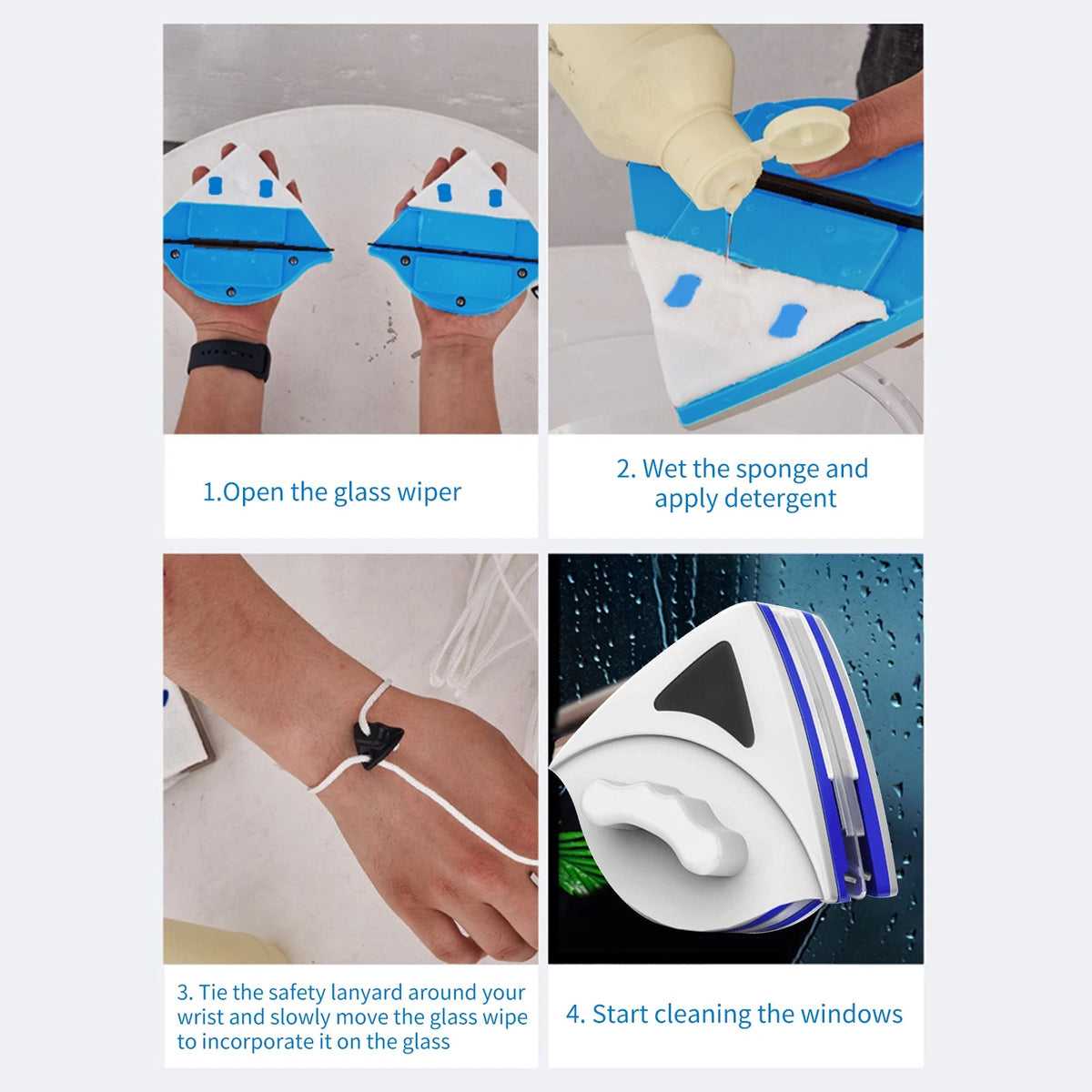 Magnetic Window Cleaner Premium Double-Sided Glass Cleaning Tool - Homazing