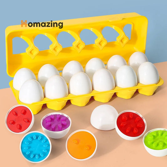 Educational Matching Eggs 3D Puzzle Game 12Pcs