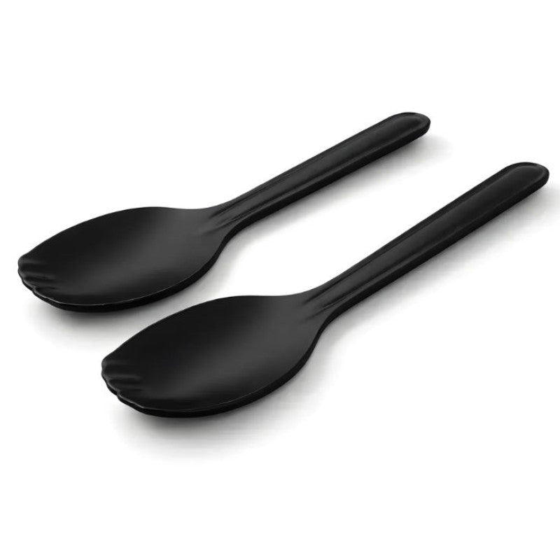Melamine Black Serving Rice Flat Spoon - Homazing