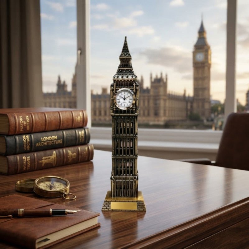 Metal Big Ben Building Model Decorative Landmark Miniature for Home and Office Décor - Homazing