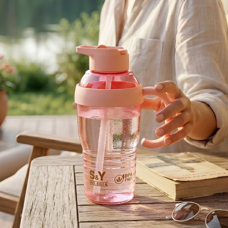 Plastic Sipper Water Bottle 1300ML Large Capacity Bottle - Homazing