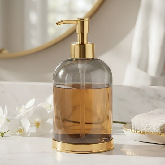 Plastic Soap Dispenser with Golden Pump - Homazing