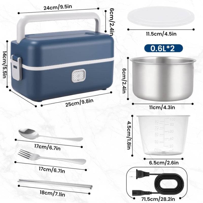 Portable Insulated Food Warmer Box 1.2L - Homazing