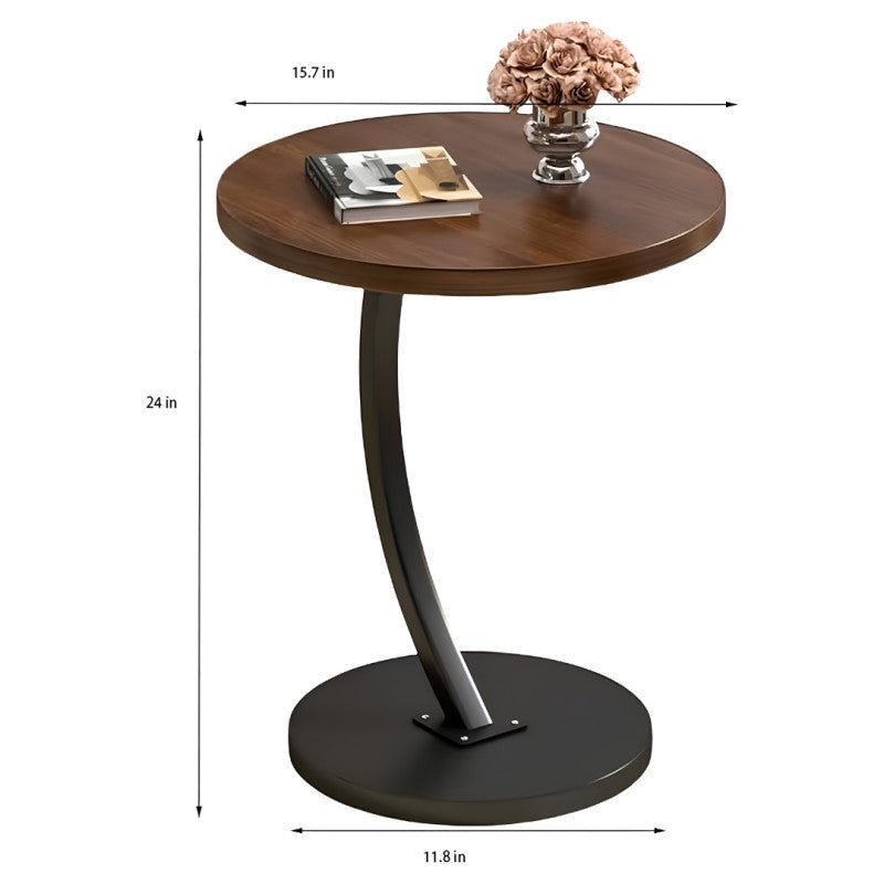 Rustic Wooden Round Table - Homazing
