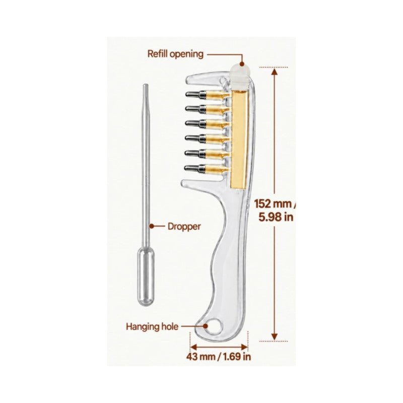 Scalp Liquid Applicator Comb Refillable Hair Serum Oil Dispensing Massage Comb - Homazing