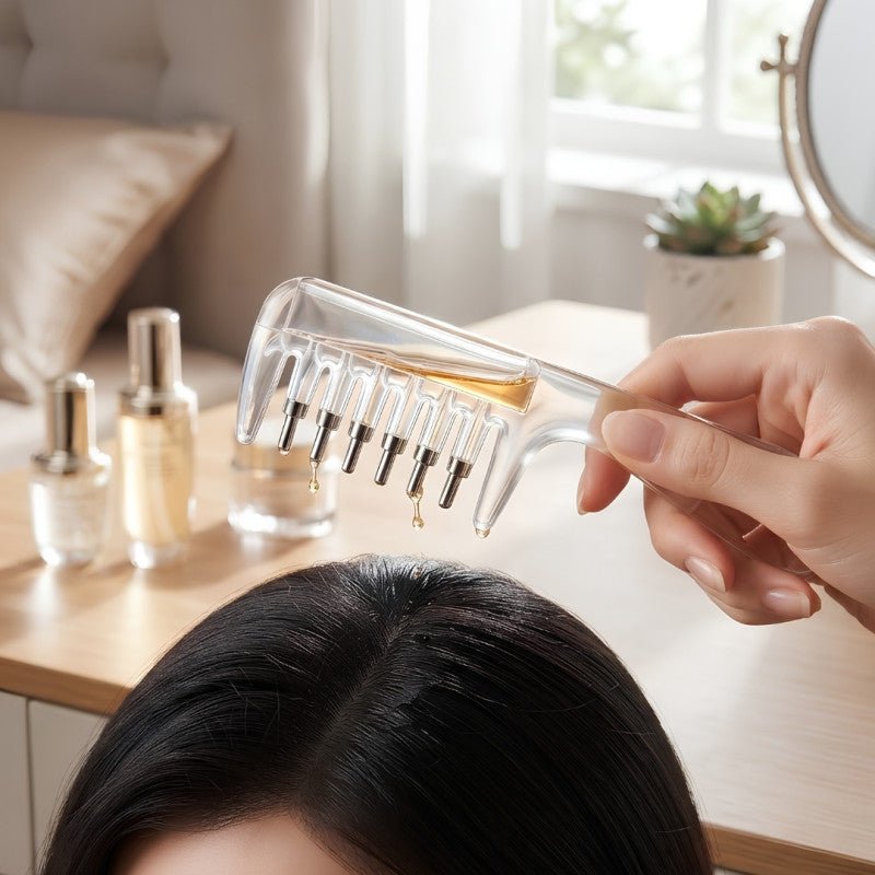 Scalp Liquid Applicator Comb Refillable Hair Serum Oil Dispensing Massage Comb - Homazing