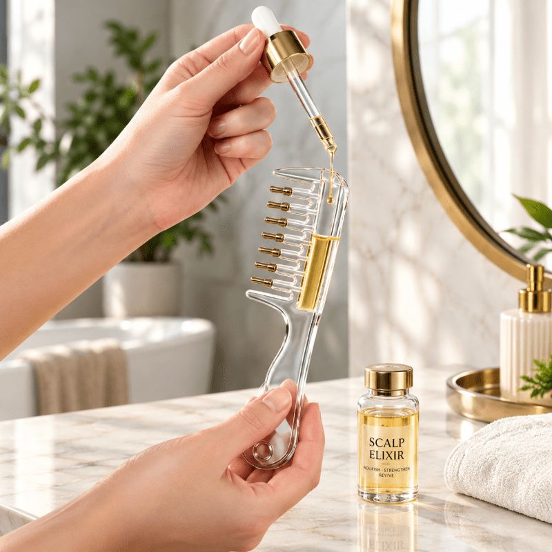 Scalp Liquid Applicator Comb Refillable Hair Serum Oil Dispensing Massage Comb - Homazing