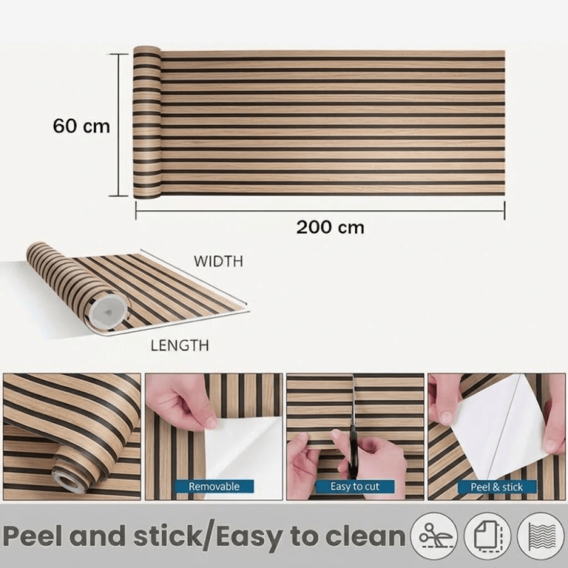 Self Adhesive Wood Grain Wall Wallpaper - Homazing