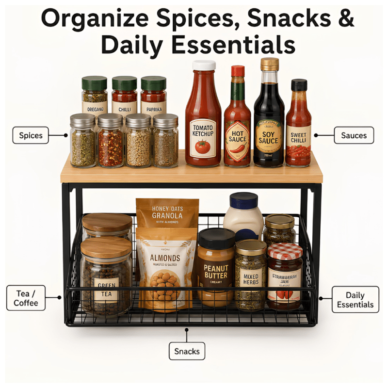 Sliding Kitchen Counter Organizer - Homazing