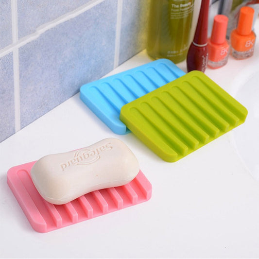 Flexible Silicone Soap And Jewelry Dish Plate Bathroom Accessories