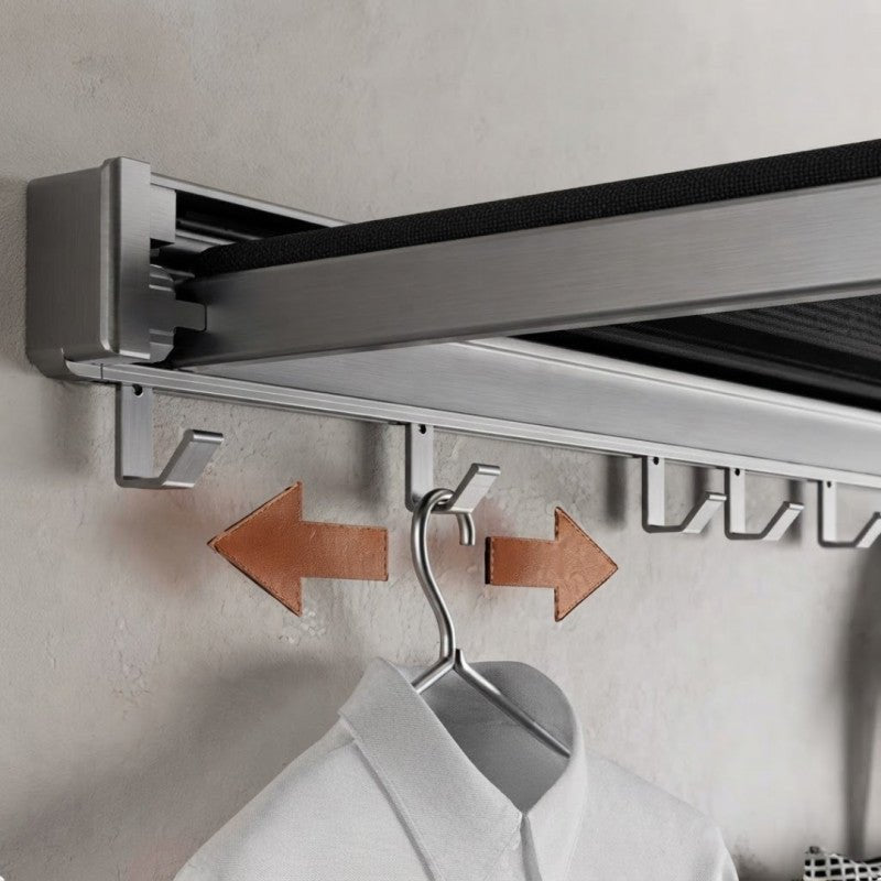 Space Saving wall Mounted Cloth Drying Rack With Hook - Homazing