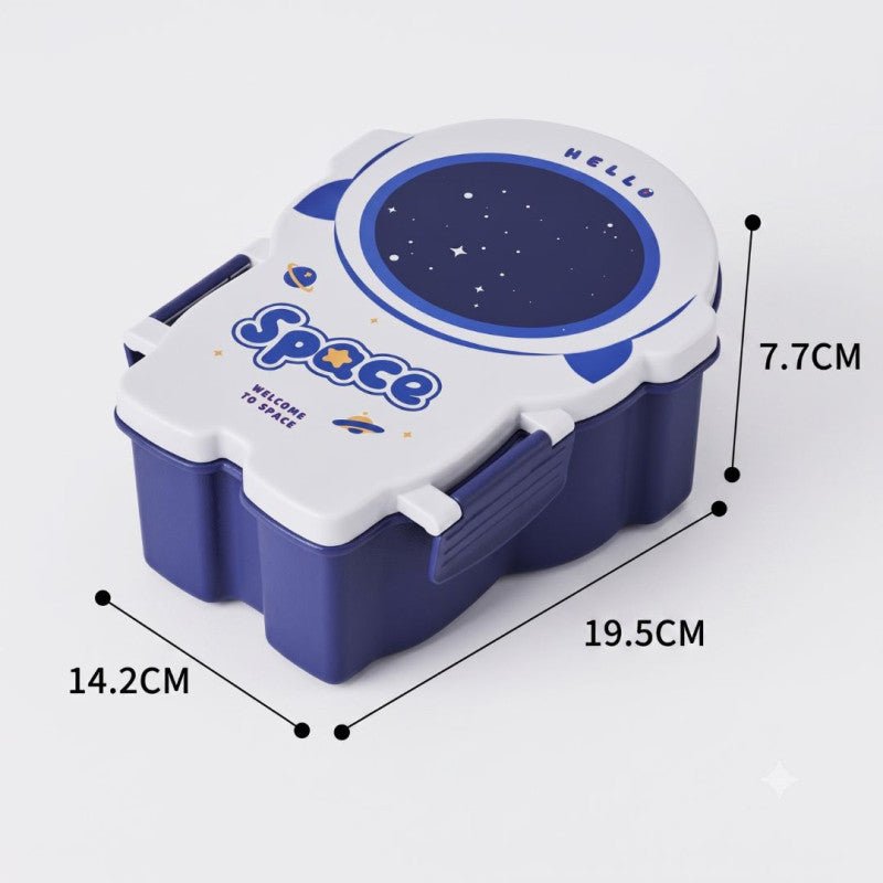 Space Theme Lunch Box with 3 Compartments - Homazing