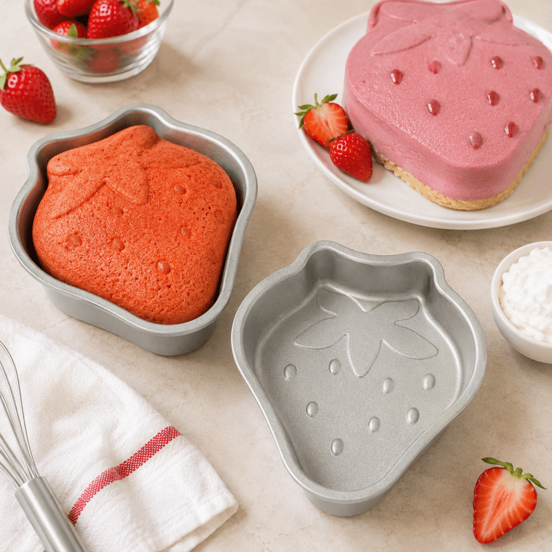 Stainless Steel Pudding Cake Mold Strawberry Shape - Homazing